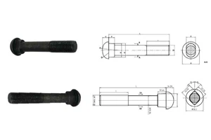 Button head oval neck track bolt